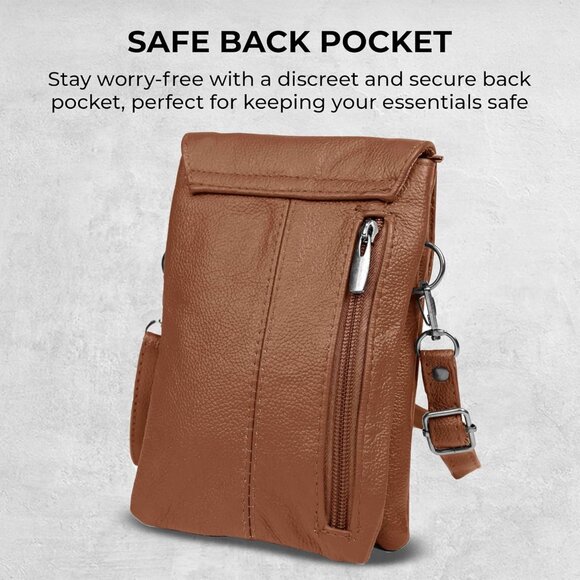 Leather Small Crossbody Phone Purse for Women Lightweight Stylish Durable - Picture 5 of 8